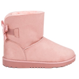 Queentina Pink Mukluki With A Bow