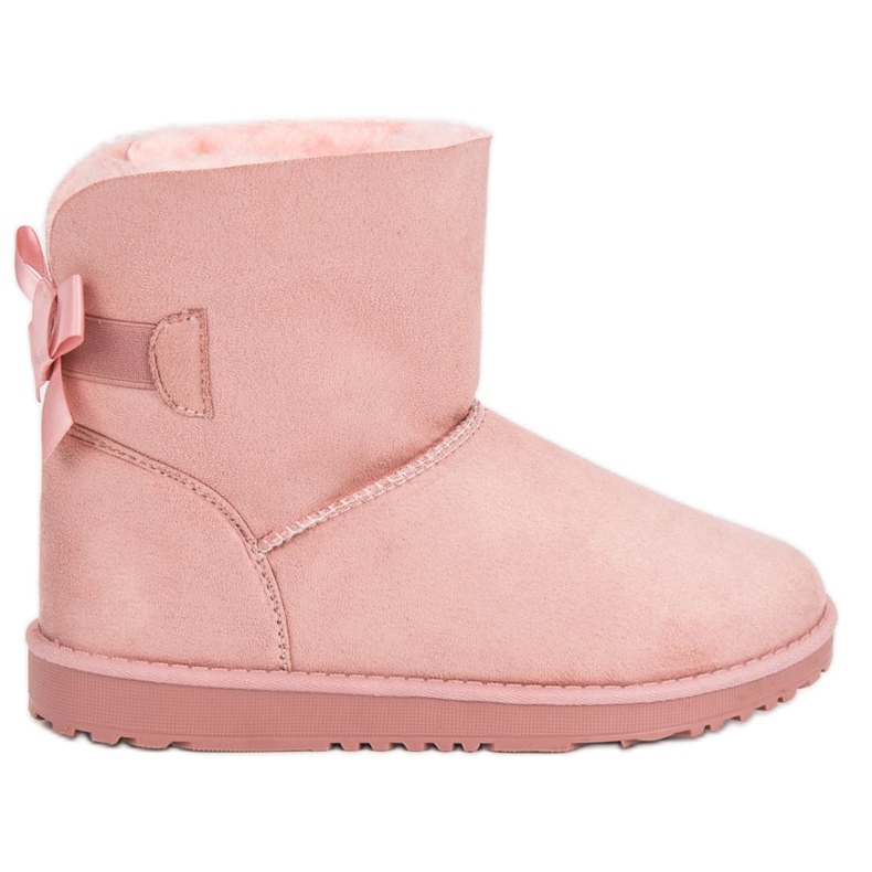 Queentina Pink Mukluki With A Bow