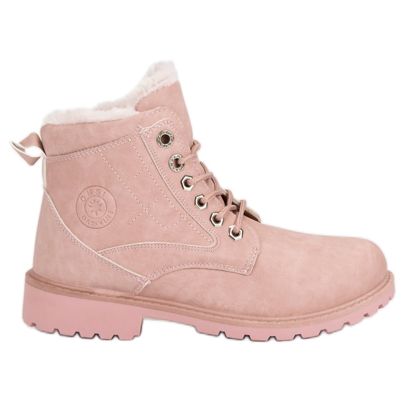 Classic pink hiking boots