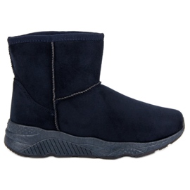 Snow Boots On The Platform blue navy blue