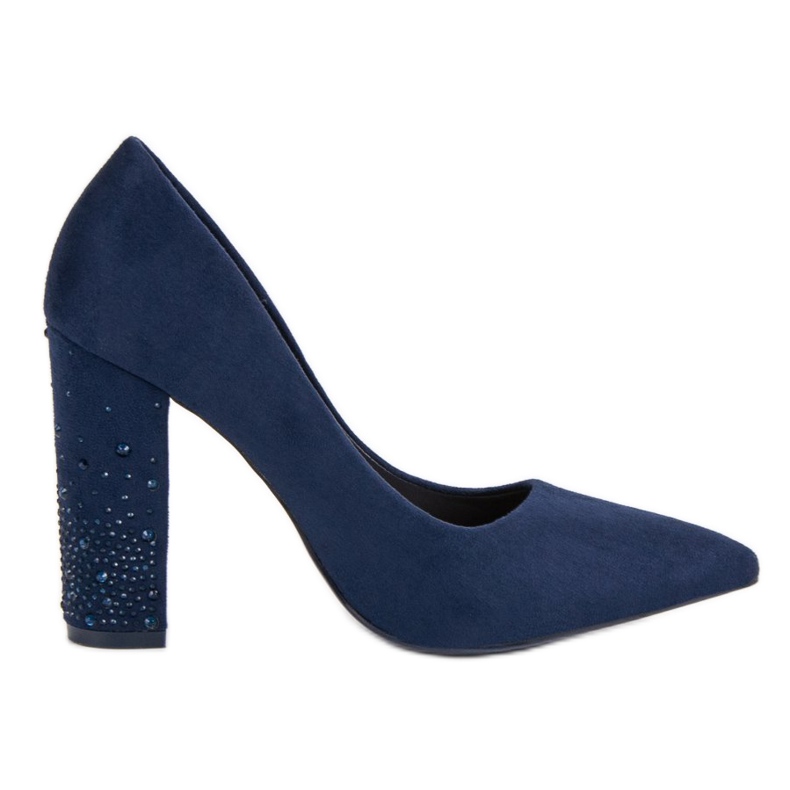 Bestelle Navy blue pumps with crystals Bestelle Navy blue pumps with crystals
