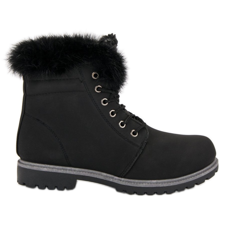Queentina Black trappers with fur