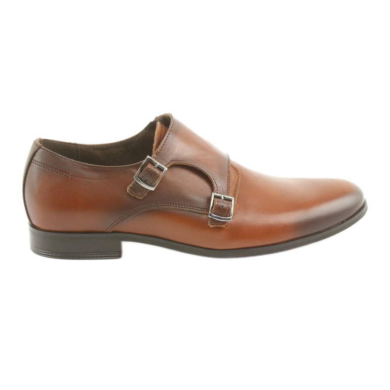 Tur Monki leather formal shoes with brown buckle