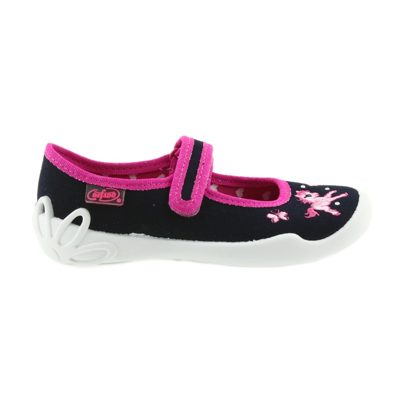 Befado children's shoes ballerina slippers 114X323 pink navy blue