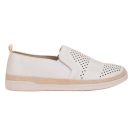 Openwork Slip On Sneakers white