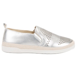 Openwork Slip On Sneakers grey