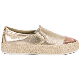 Fashionable Golden Sneakers