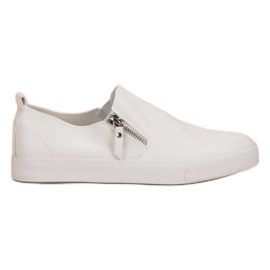 Sneakers With A Zipper white