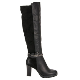 SDS Fashionable boots on the post black