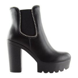 Black platform boots 123-30-1 Black