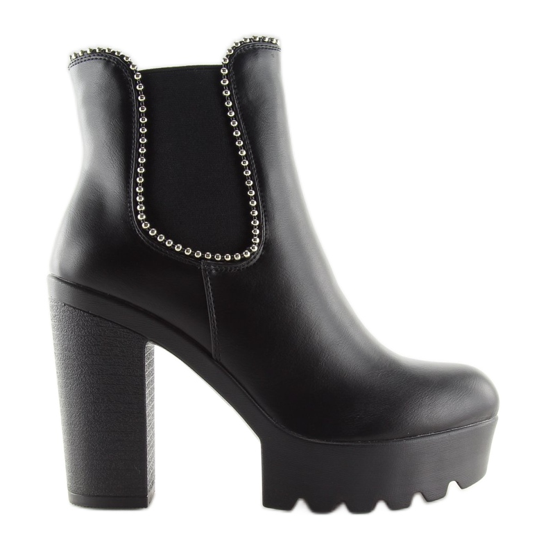 Black platform boots 123-30-1 Black