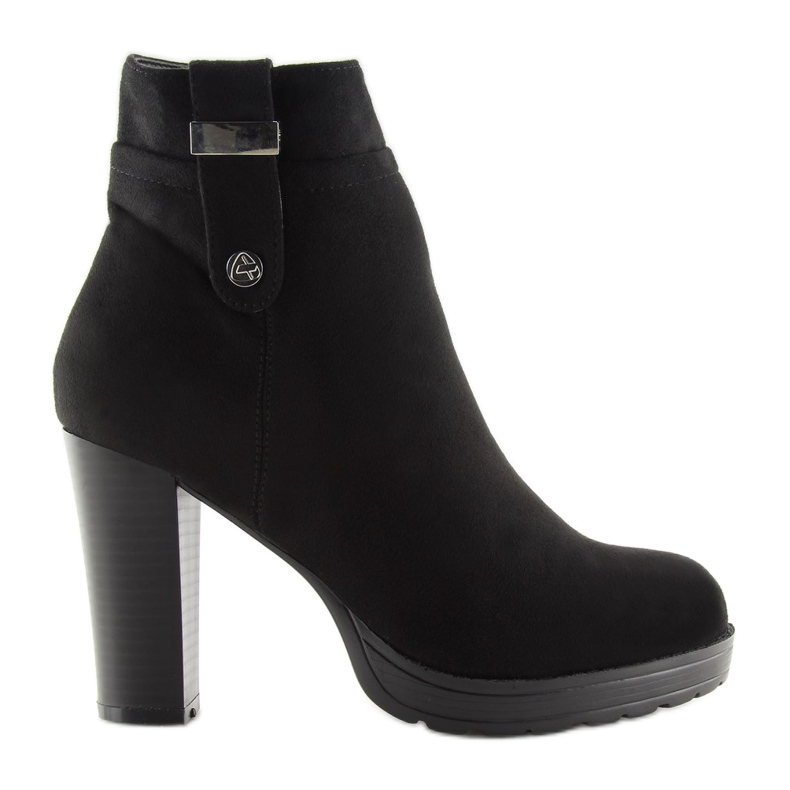 Black high-heeled boots BK3233 Black
