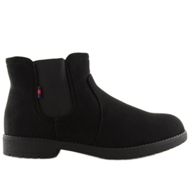 Black Chelsea boots for women Y206 Black