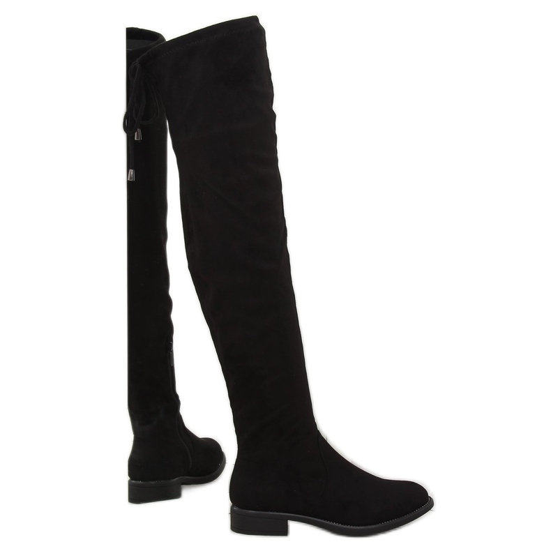 Black women's thigh boots 7367-PG Black Black women's thigh boots 7367-PG Black