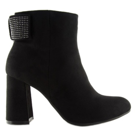 Black high-heeled boots Z199 Black