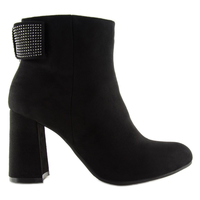 Black high-heeled boots Z199 Black