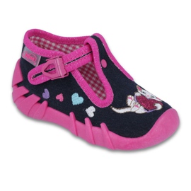 Befado children's shoes 110P336 pink navy blue Befado children's shoes 110P336 pink navy blue