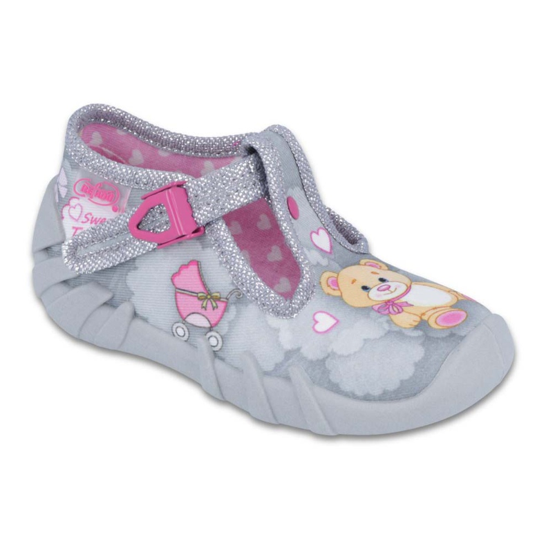 Befado children's shoes 110P349 grey pink Befado children's shoes 110P349 grey pink