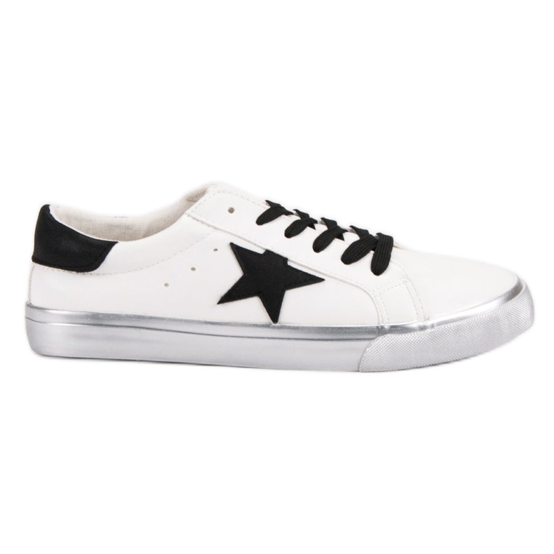Stylish Low Sneakers white black grey