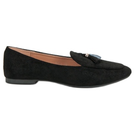 Small Swan Glitter loafers black