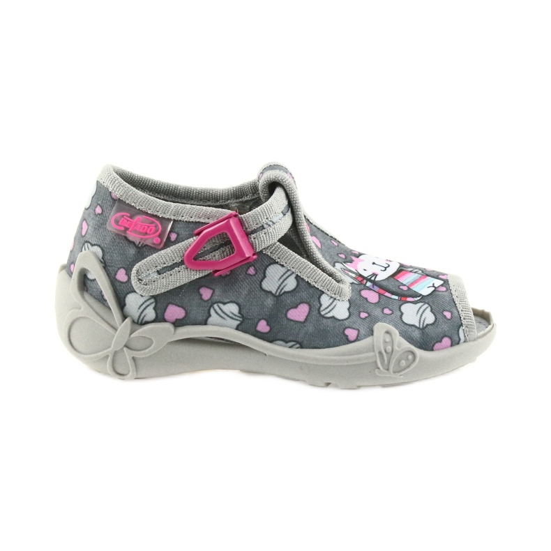 Befado slippers children's shoes 213P107 grey pink