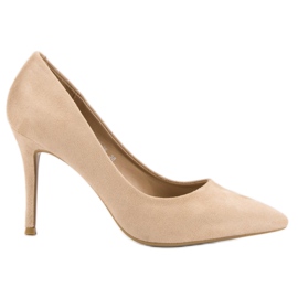Juliet Beige Suede Heels
