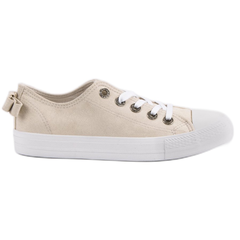 Beige Low Sneakers