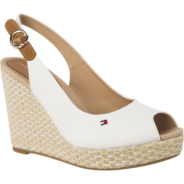 Tommy Hilfiger Iconic Elena Basic Sling Back 121 Whisper White brown