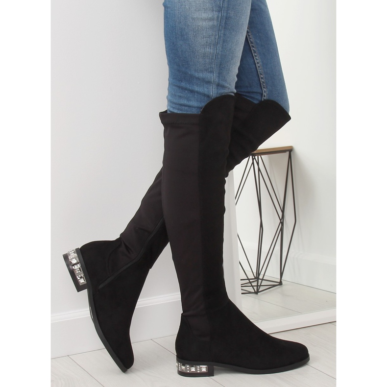 Ladies' black thigh boots 0-236 Black II-GAT