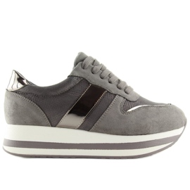 Gray 99-11 Gray high-soled shoes grey