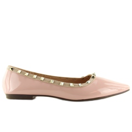 Ballerinas with pink studs 127-16 Pink
