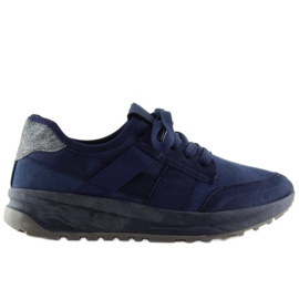 Navy blue sports shoes X-9733 Blue