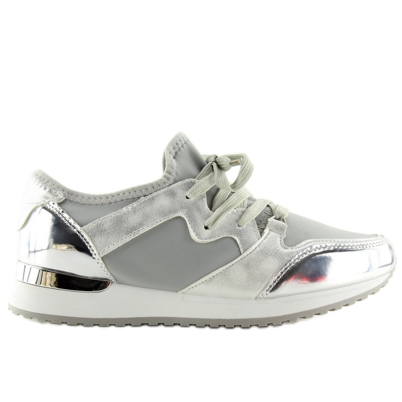 Silver sports shoes 6241 Silver grey