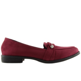 Women's burgundy loafers 3117 Red