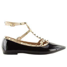 Black ballerinas with studs 127-12 Black