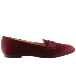 Women's burgundy loafers 3109 Red