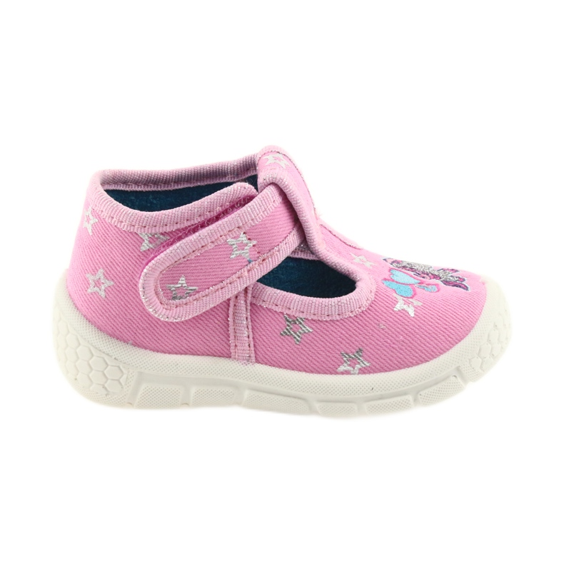 Befado children's shoes 531P009 slippers grey pink