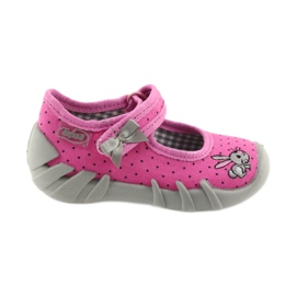 Befado children's shoes ballerinas slippers 109P169 black grey pink