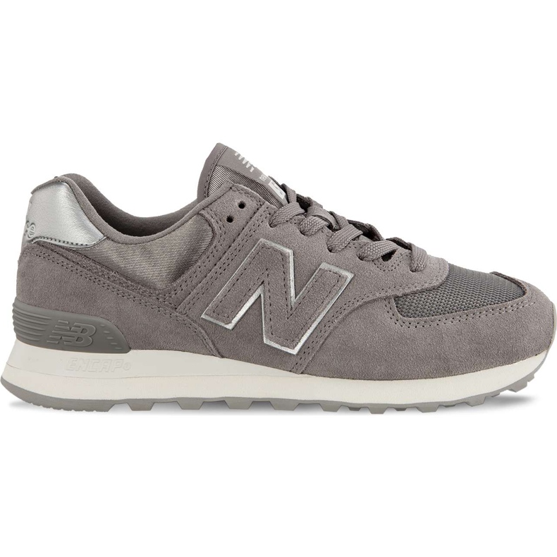 New Balance Wl574mms Sateen Marblehead Tab With Metallic Silver grey