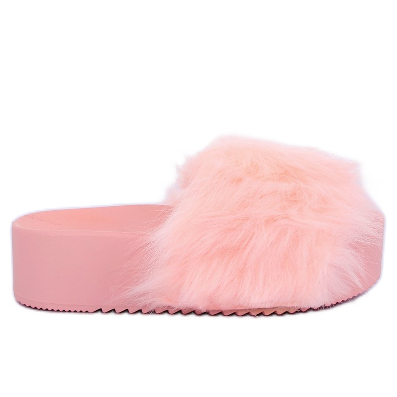 Pink CK77P Pink slippers with fur
