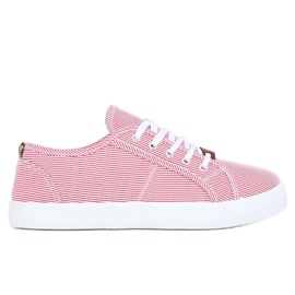 Red striped sneakers JX70P Red Red striped sneakers JX70P Red