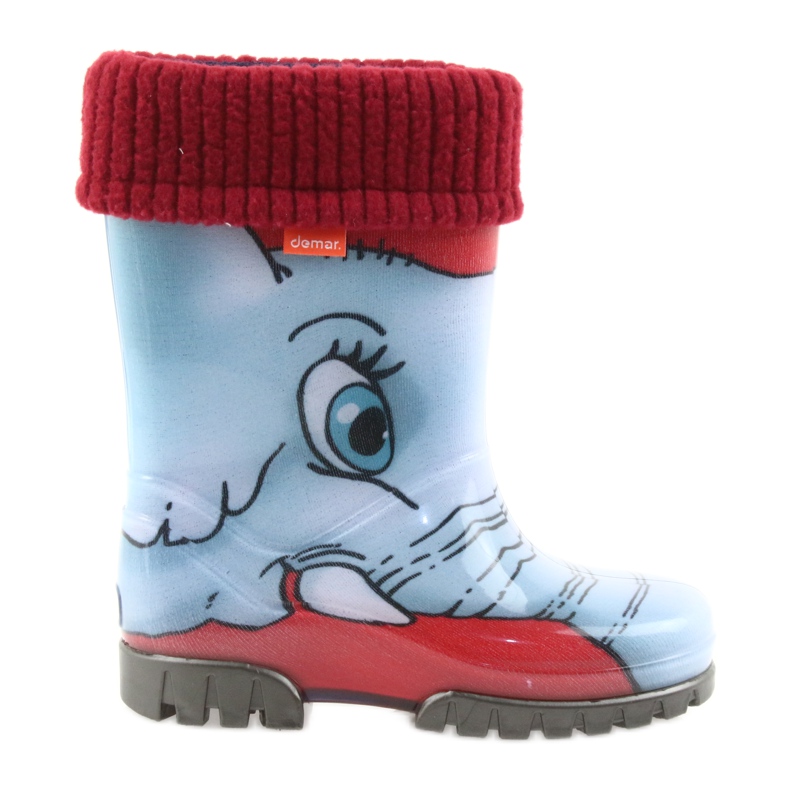 Demar children's boots, rain boots with a warm sock blue