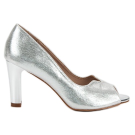 Open Toe VINCEZA pumps grey