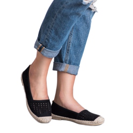 Mckeylor Openwork Espadrilles black Mckeylor Openwork Espadrilles black