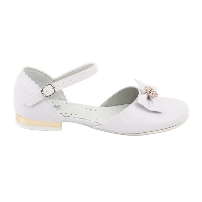 Miko white children's communion ballerinas yellow Miko white children's communion ballerinas yellow