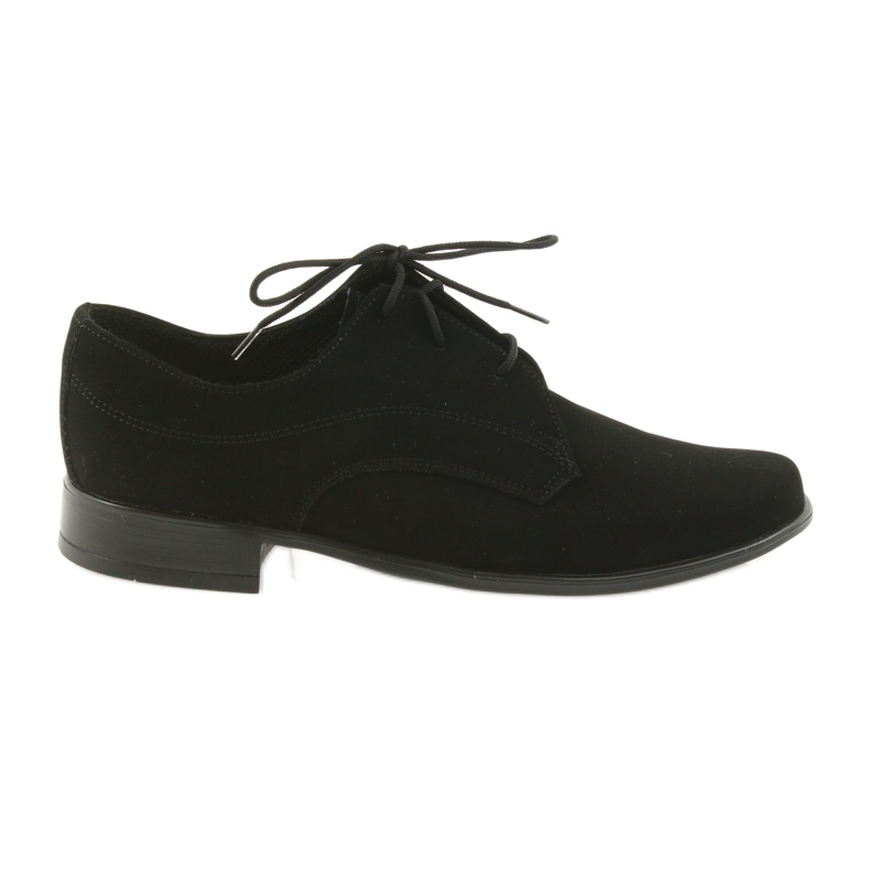 Miko children's shoes, suede, black communion shoes