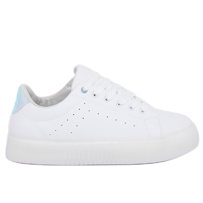 White LA38P White sneakers on a high sole blue