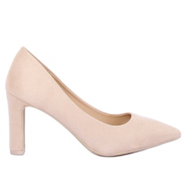 Pumps on the beige post LE056P Beige
