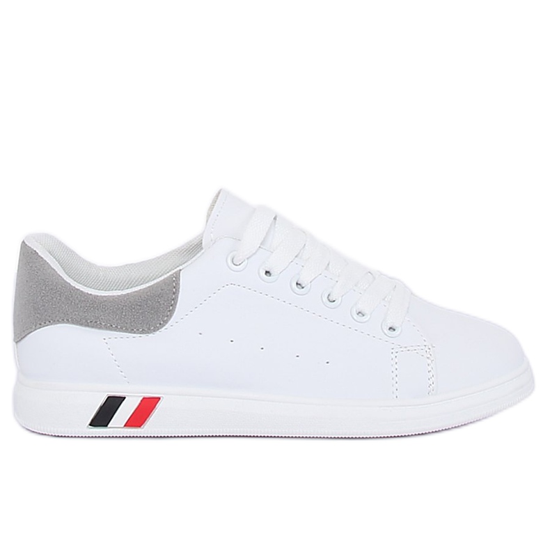 Women's white and gray sneakers BL147P Gray