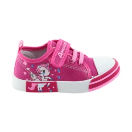 American Club pink children's sneakers with Velcro 28/19